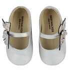 Baby Girls Silver Butterfly Shoes, 1, hi-res