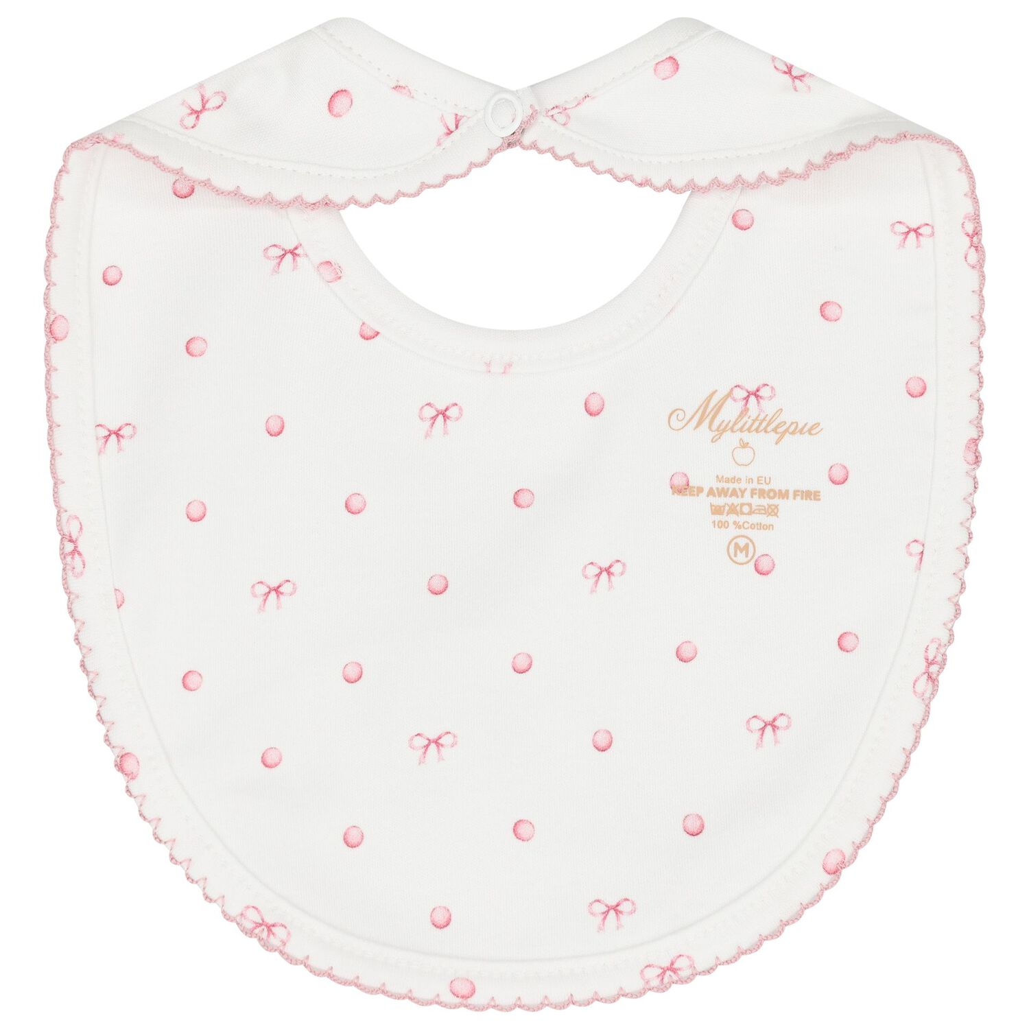 Baby Girls White & Pink Bow Babygrow Set, 1, hi-res
