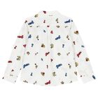 تيشيرت أولاد بالشعار باللون الأبيض, 1, hi-res