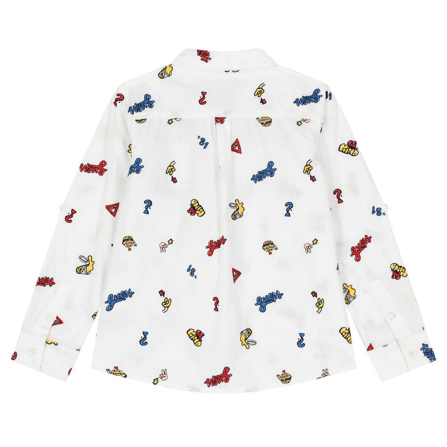 تيشيرت أولاد بالشعار باللون الأبيض, 1, hi-res image number null