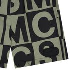 شورت أولاد سباحة بالشعار باللون الأسود والأخضر, 1, hi-res