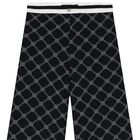 Girls Navy Blue Logo Trousers, 2, hi-res