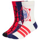 Boys Black & White Marvel Logo Socks ( 3-Pack ), 1, hi-res