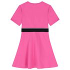 Girls Pink Logo Dress, 2, hi-res