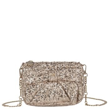 Girls Gold Sequin Bow Handbag ( 18cm ) 