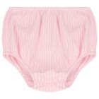 طقم فستان بولو بنات بالشعار مخطط متعدد الألوان, 1, hi-res