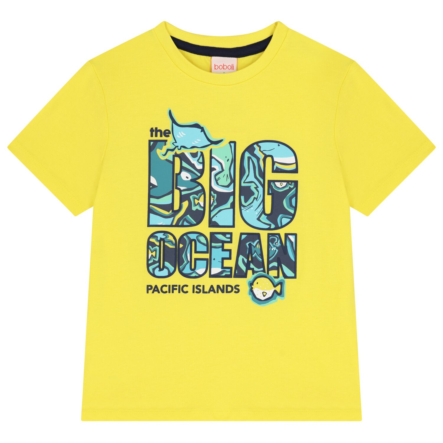 Boys Yellow Fish T-Shirt, 1, hi-res