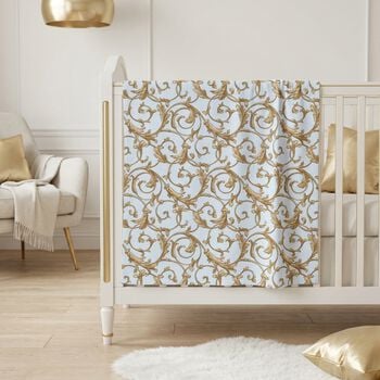 Baby Boys Blue & Gold Blanket