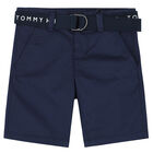 Boys Navy Chino Shorts, 1, hi-res