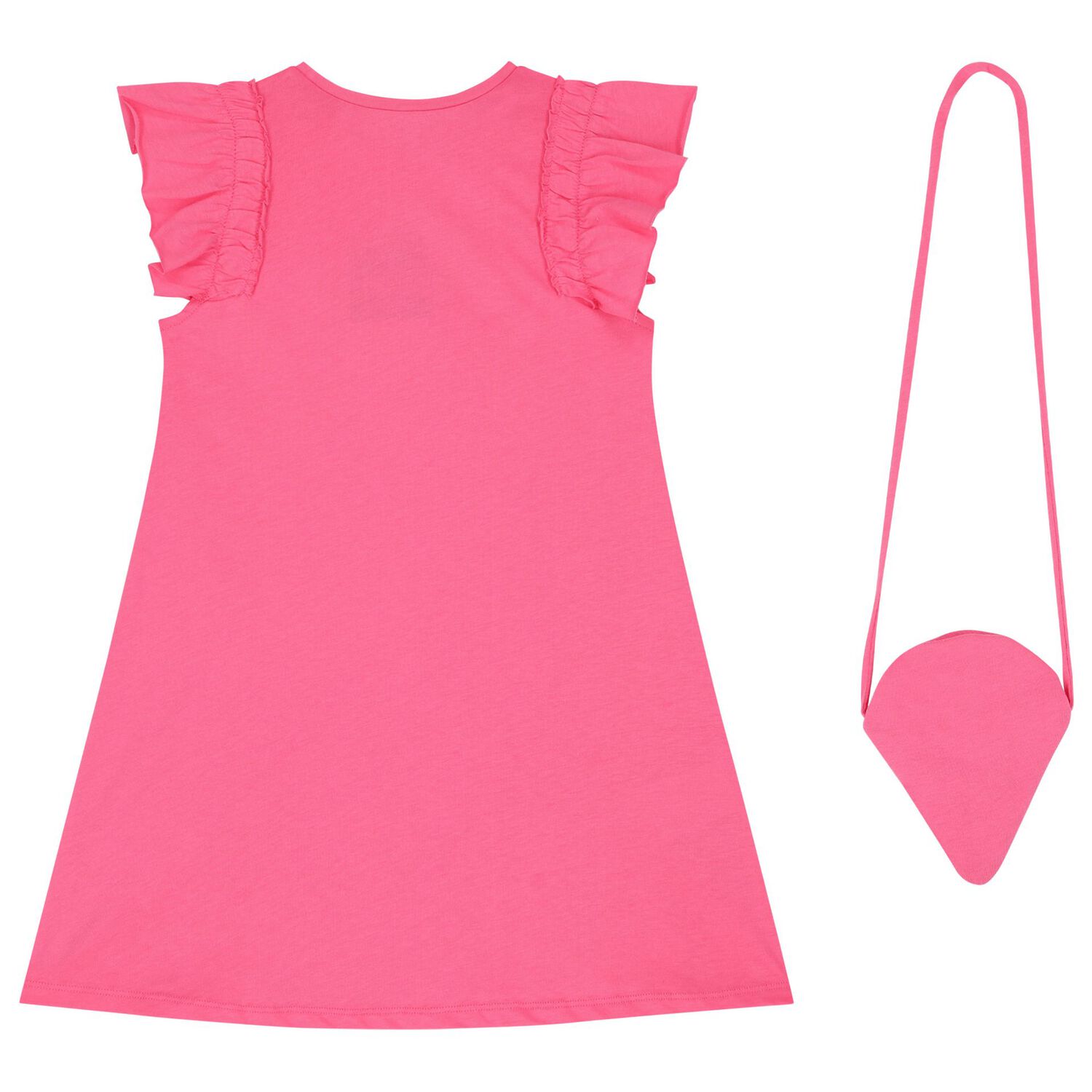 طقم فستان بنات باللون الوردي, 2, hi-res image number null
