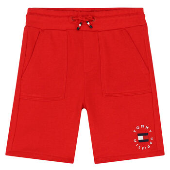 Boys Red Logo Shorts