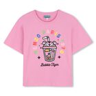 Girls Pink Bubble Tiger T-Shirt, 1, hi-res