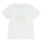 Younger Boys White Logo T-Shirt, 1, hi-res