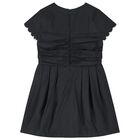 فستان بنات بفيونكة باللون الأسود, 2, hi-res