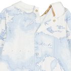 Baby Boys Ivory & Blue Geo Map Babygrow Gift Set, 4, hi-res