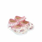 حذاء بالزهور باللون الابيض والوردى للبنات, 1, hi-res
