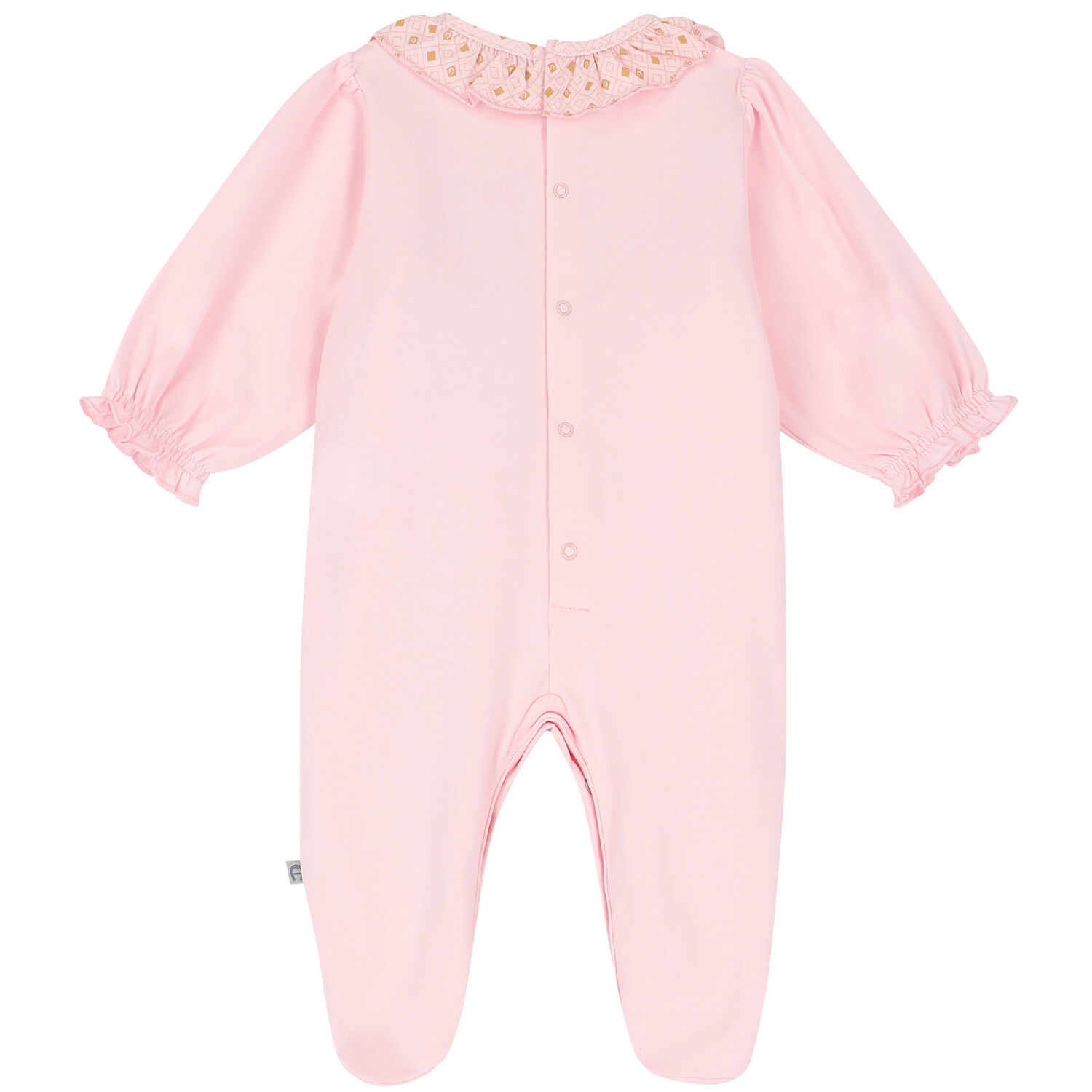 Baby Girls Pink Logo Babygrow, 1, hi-res