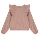 Girls Pink Ruffled Blouse, 1, hi-res