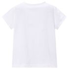 Girls White Flower T-Shirt, 3, hi-res