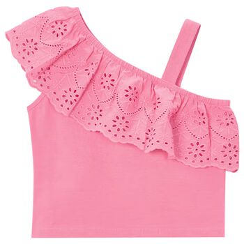 Girls Pink Ruffled Top