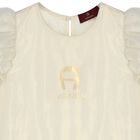 Girls Gold Logo Dress, 1, hi-res