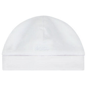 Baby Boys White Logo Hat