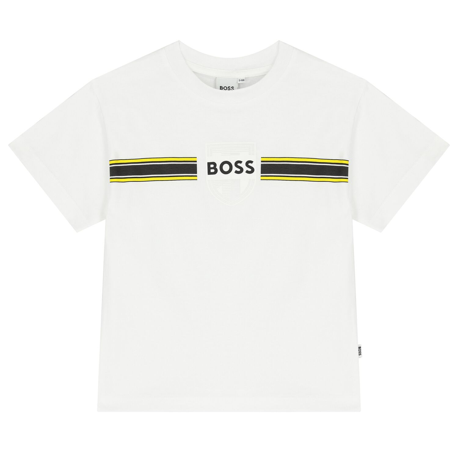 Boys White Logo T-Shirt, 1, hi-res