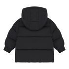 جاكت اولاد منفوخ ومبطن بالشعار باللون الاسود , 1, hi-res