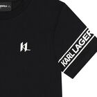 Boys Mini Me Black Logo T-Shirt, 2, hi-res