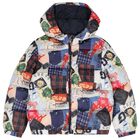 Boys Multi-Coloured Logo Padded Puffer Jacket, 1, hi-res