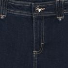 Girls Navy Blue Denim Jeans, 1, hi-res