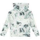 Blue & White Tie Dye Logo Hooded Top, 1, hi-res