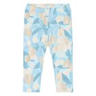 Younger Girls Ivory & Blue Leggings Set, 1, hi-res