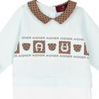 Baby Boys Blue & White Babygrow Set, 1, hi-res