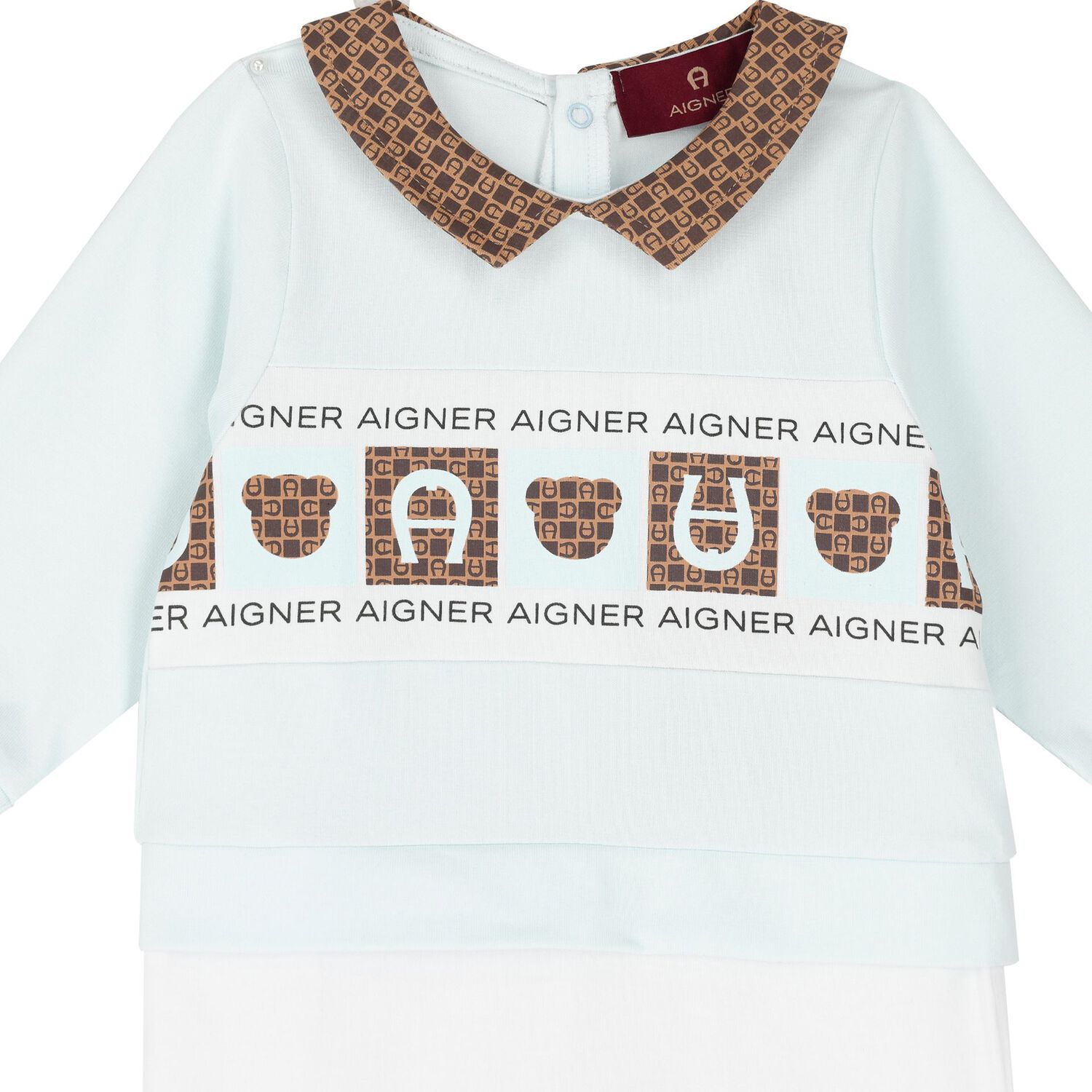 Baby Boys Blue & White Babygrow Set, 1, hi-res