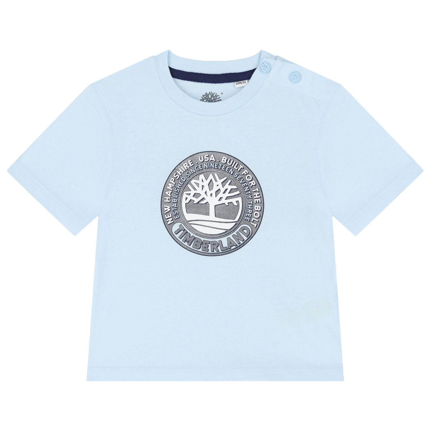 شورت بشعار باللون  أزرق للأولاد , 1, hi-res