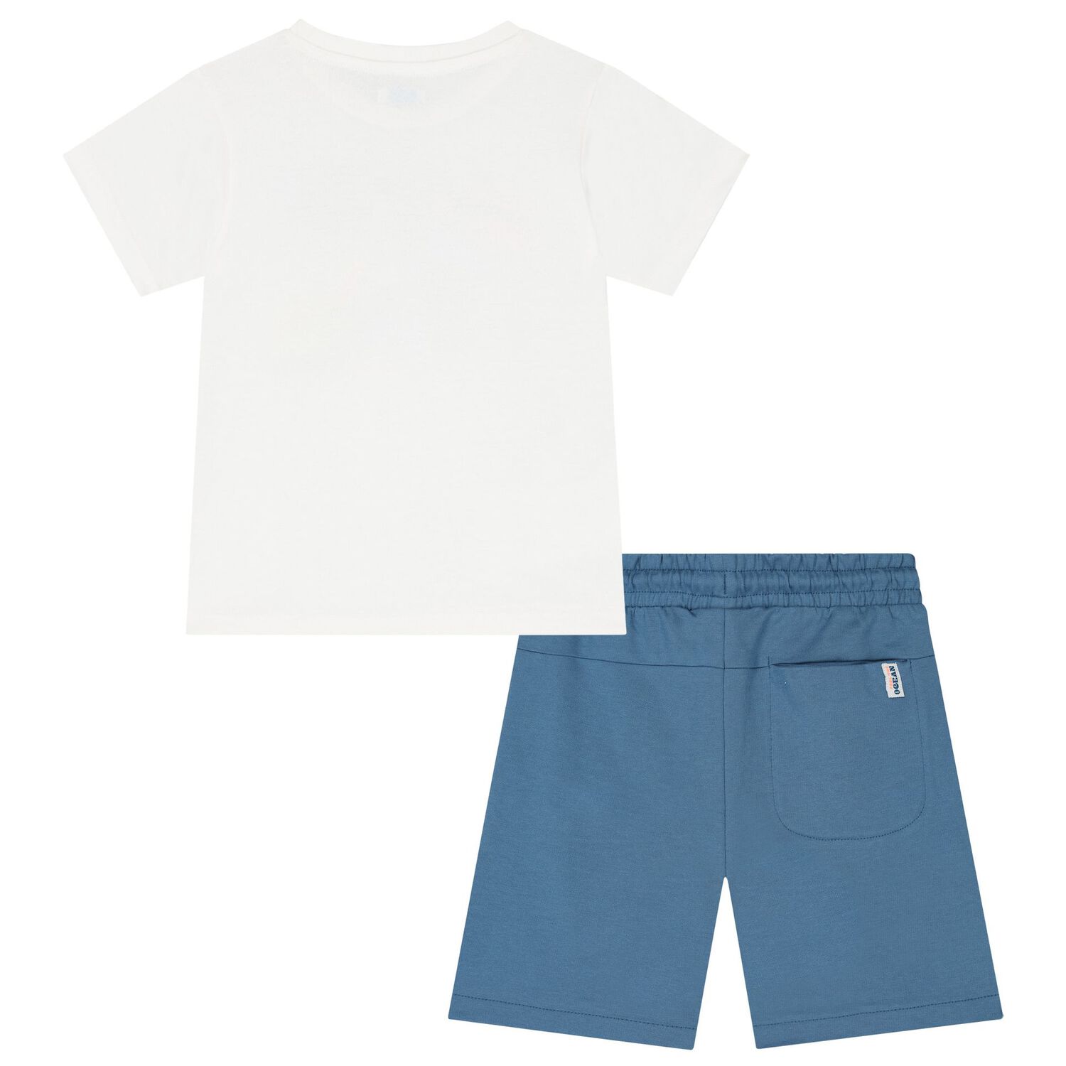 طقم شورت أولاد بطبعة ركوب الأمواج باللونين الأبيض والأزرق, 1, hi-res image number null