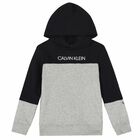 بدلة رياضية بالشعار باللون الاسود و الرمادي للاولاد, 1, hi-res