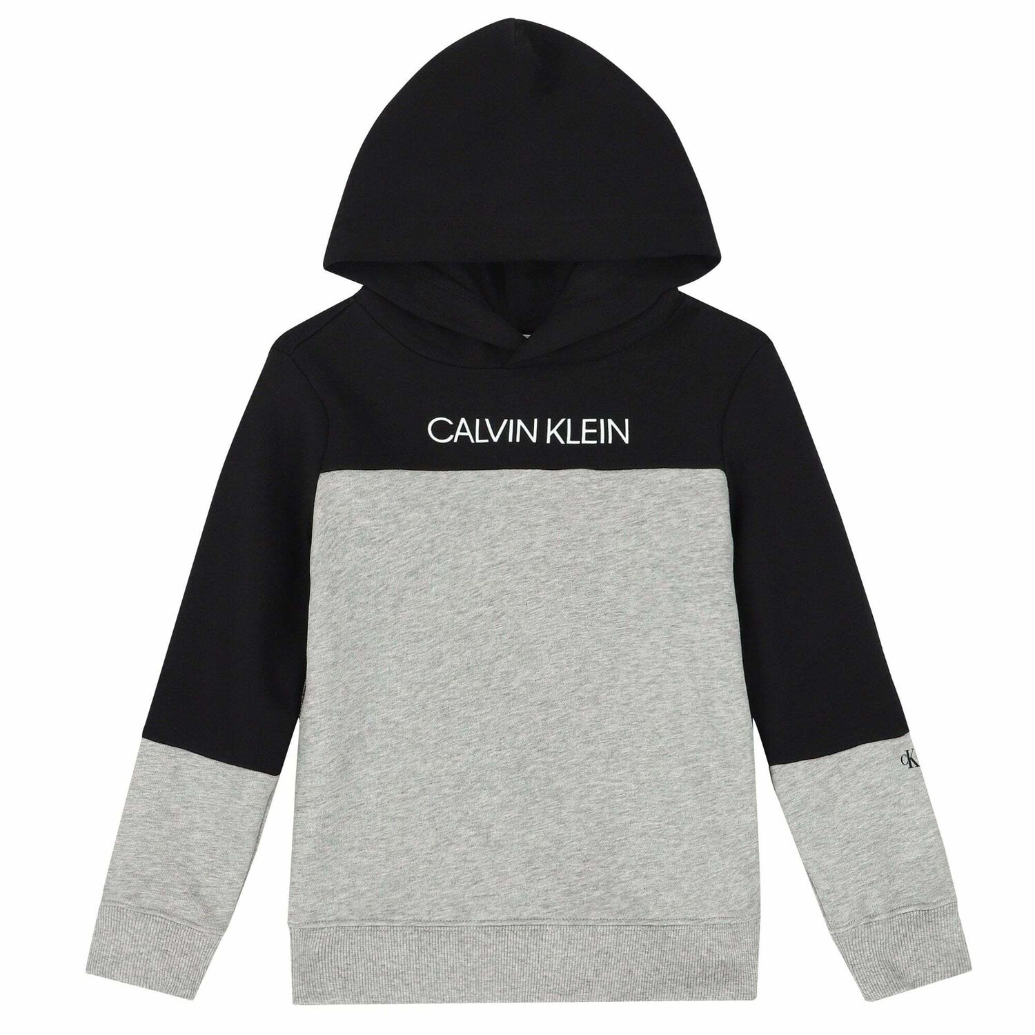 بدلة رياضية بالشعار باللون الاسود و الرمادي للاولاد, 1, hi-res