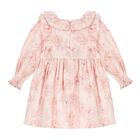 Younger Girls Pink Floral Dress, 1, hi-res