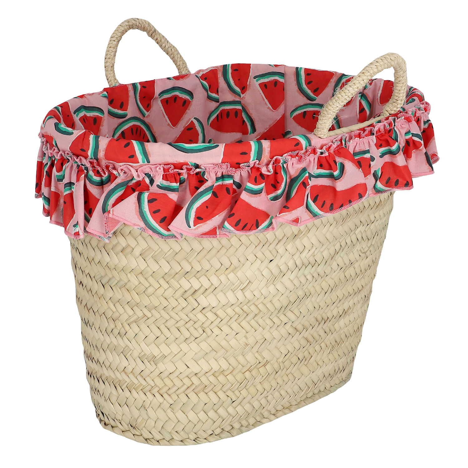 حقيبة بنات قش باللون البيج, 1, hi-res