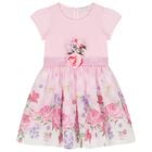 Girls Pink Floral Dress, 1, hi-res