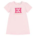 Younger Girls Pink Logo Dress, 1, hi-res