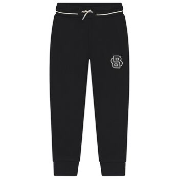 Boys Black Logo Joggers