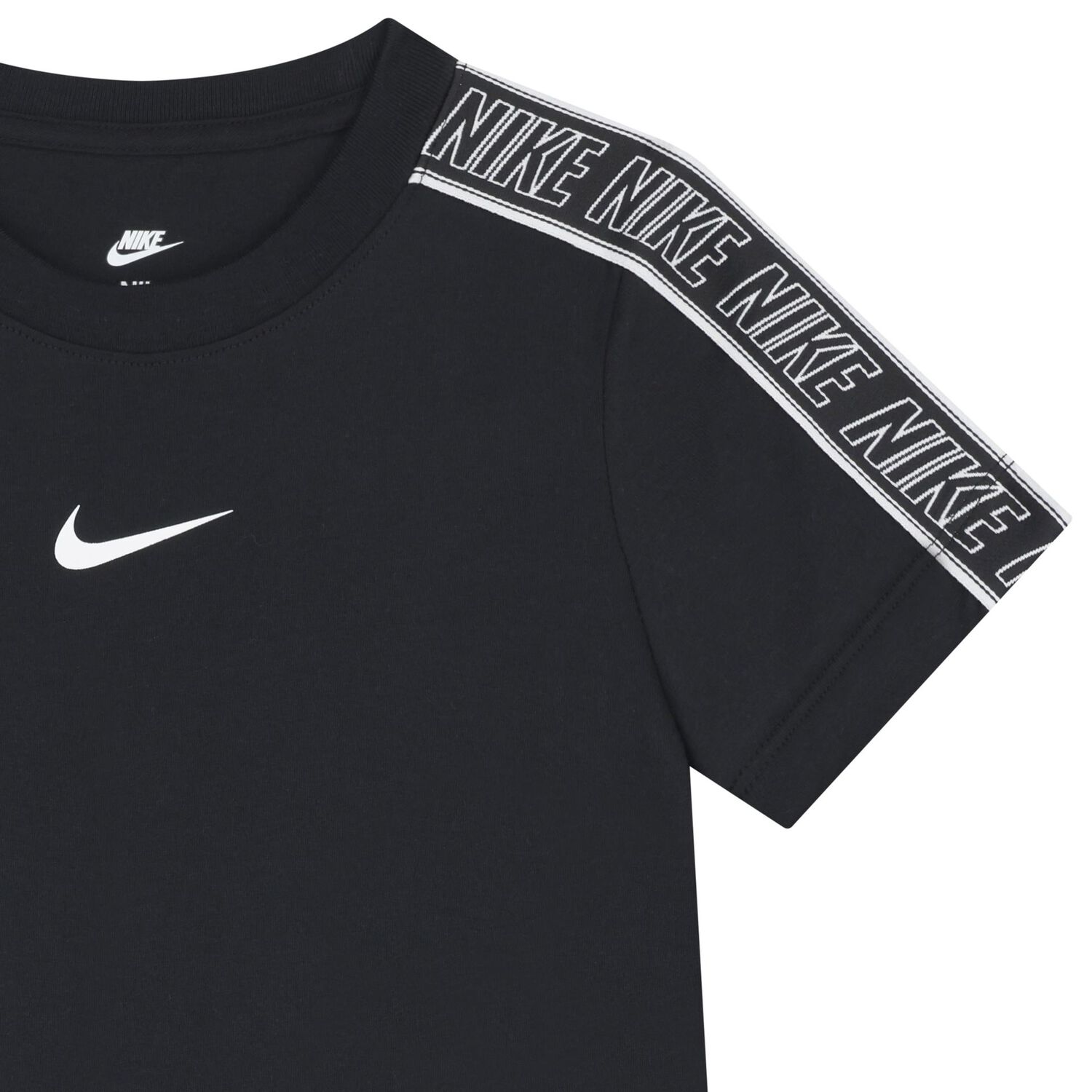 تيشيرت بالشعار باللون الاسود , 1, hi-res