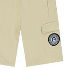 Boys Beige Logo Shorts, 1, hi-res