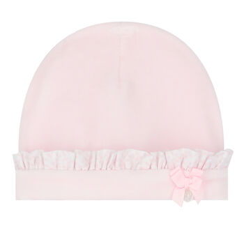 Baby Girls Pink Ruffled Hat