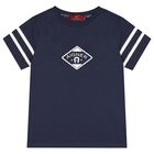 Boys Navy Blue Logo T-Shirt, 3, hi-res