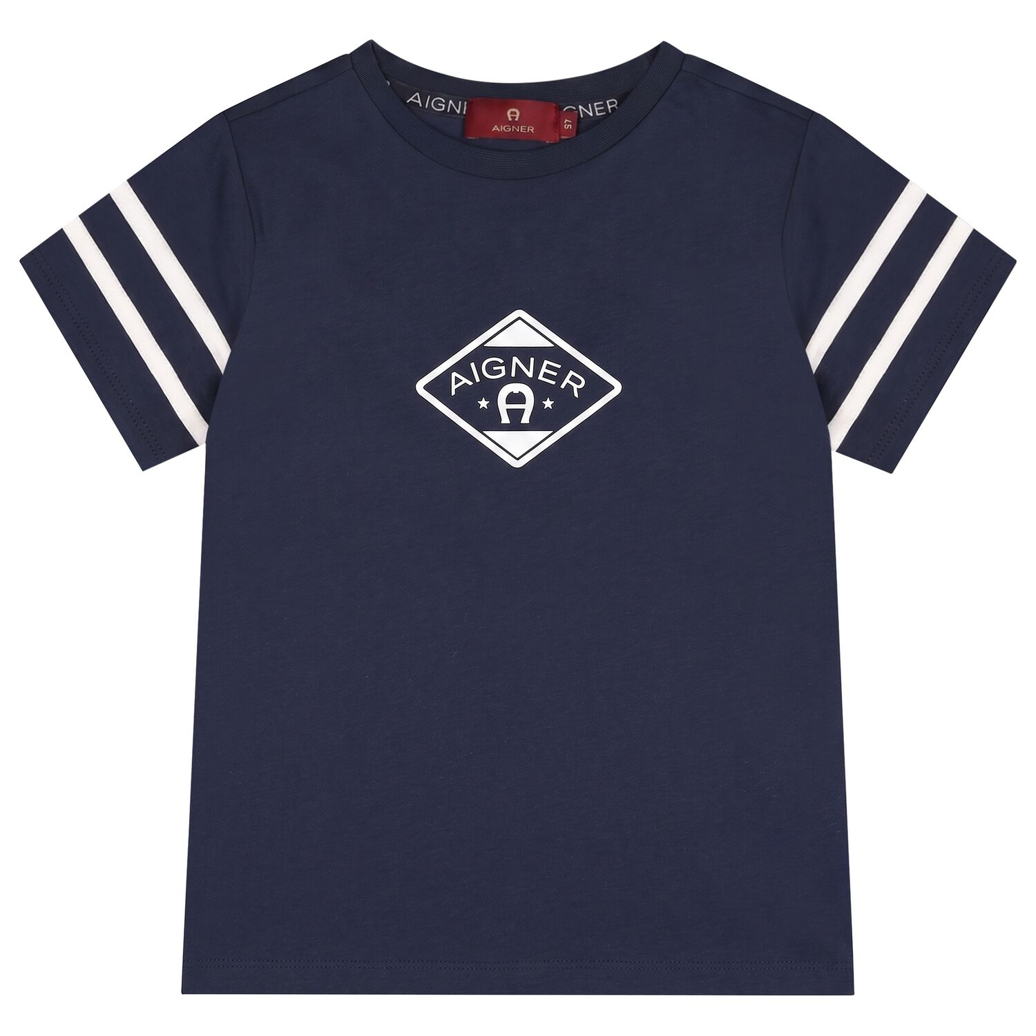 Boys Navy Blue Logo T-Shirt, 3, hi-res