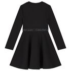فستان بنات  بالشعار باللون الأسود, 1, hi-res
